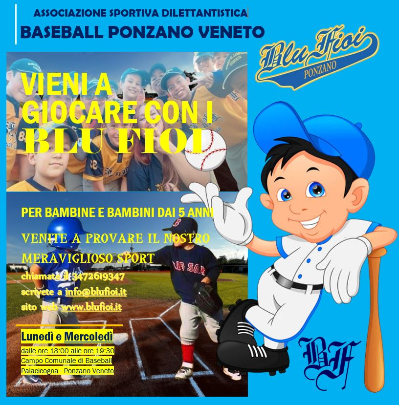 baseball Ponzano veneto manifesto promozionale